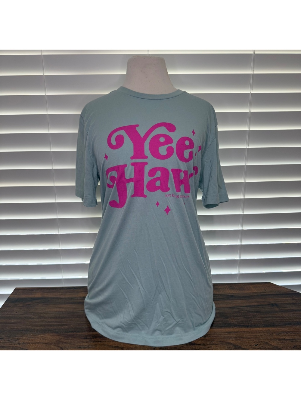 Love Bug Apparel Yee Haw Graphic T-Shirt in Light Green